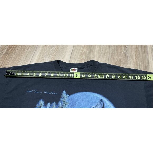 Great Smoky Mountains Wolf Pack Black T-Shirt - Men XXL *Stained - Picture 15 of 16